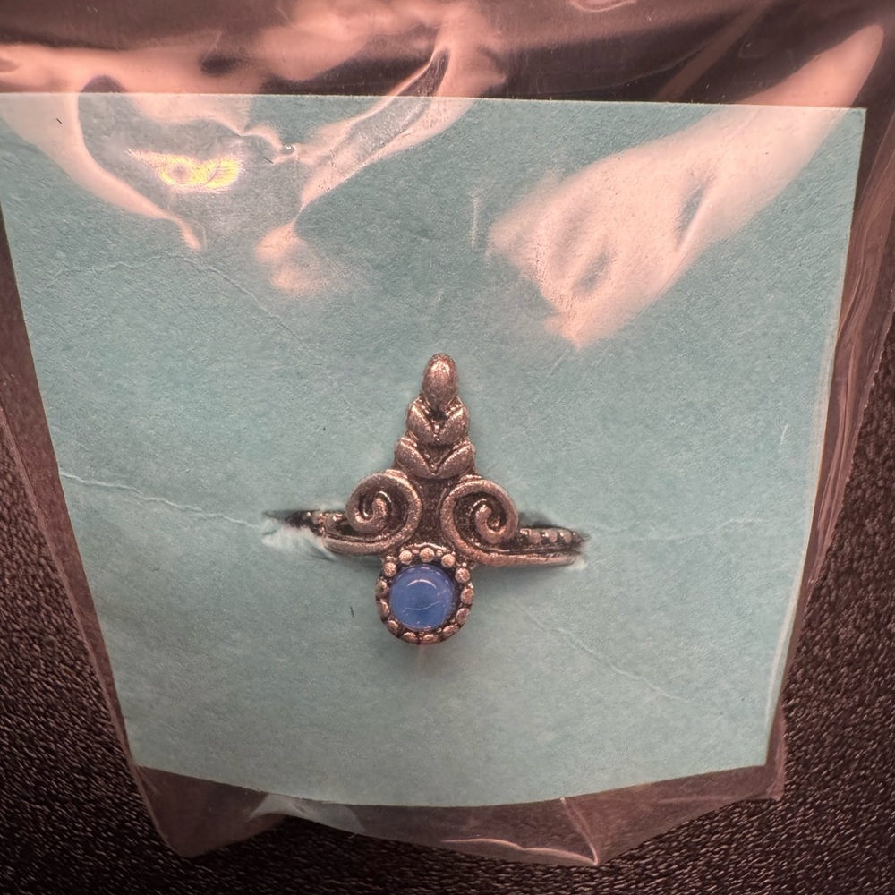 Elegant Silver Ring with Blue Stone